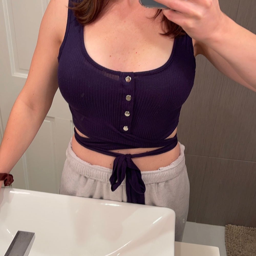 Blue crop top